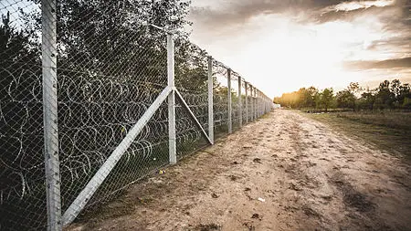 Hungary-Serbia border barrier