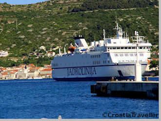 Jadrolinija ferry at Vis Town harbour